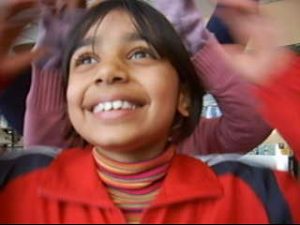 Visage rayonnant d'enfant